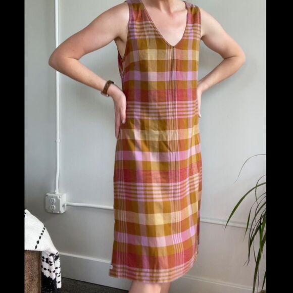 Kavu Spring Plaid Rita Dress Cotton S - Picture 4 of 15